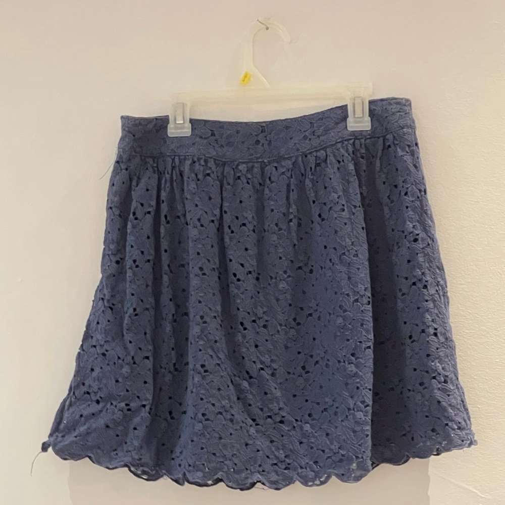 Francesca's Navy Lace Skirt | Feminine Romantic Midi Skirt | Dressy